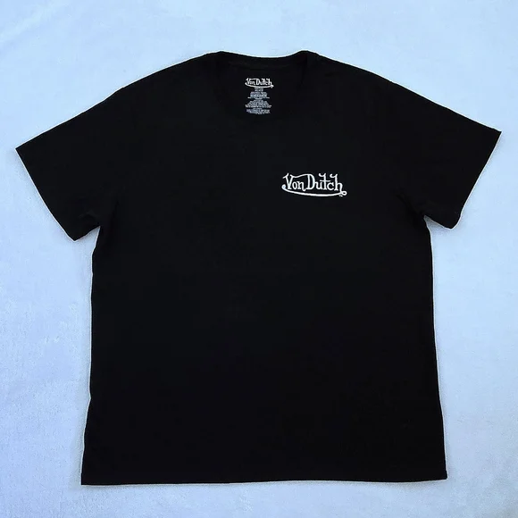 Von Dutch Black🖤 Graphic Tee👕 with White Logo - NWT - Picture 2 of 14